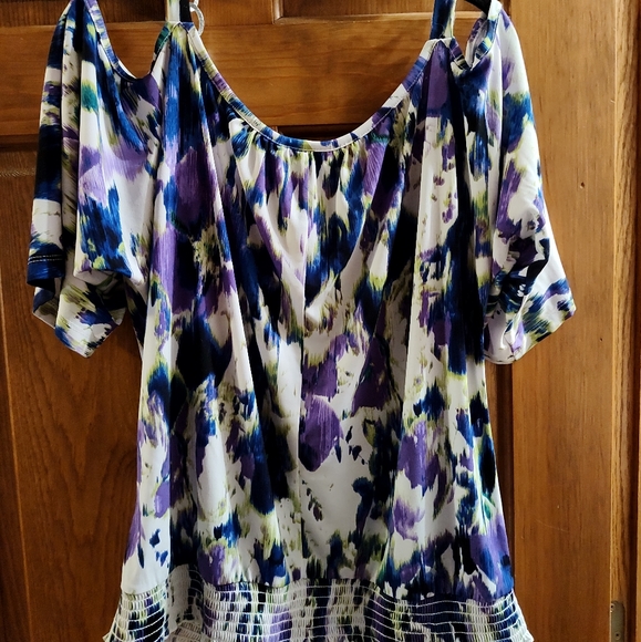 Haut Alyx Violet - Taille 3X, Col Cheminée, Manches 3/4
